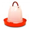 Durable Plastic Poultry Drinker with Twistlock Base fitting comes with hanging handle.