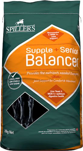 Spillers Supple & Senior Balancer provides the nutrients that your horse needs everyday alongside a joint supplement for improved comfort and movement.