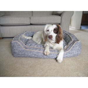 Rosewood 40 Winks Luxury Slate & Oatmeal Square Bed