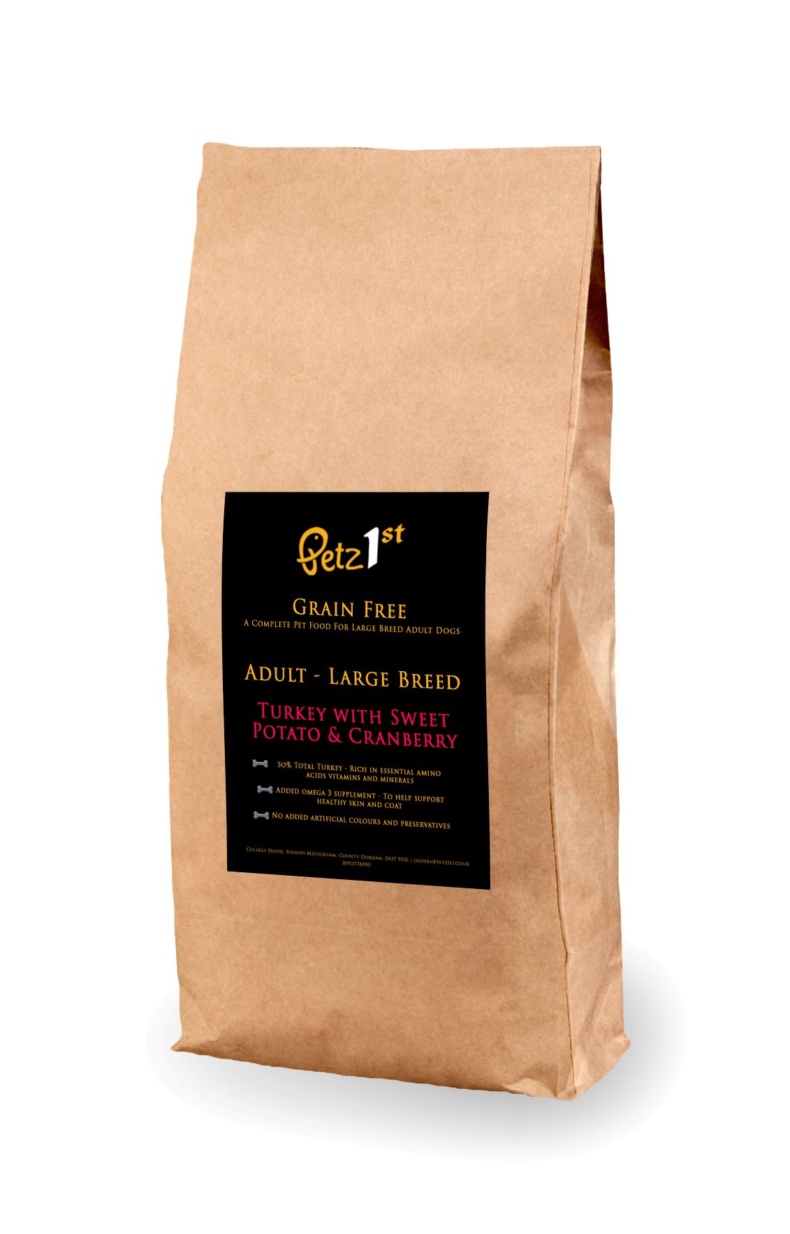 Large Breed Grain Free Turkey with Sweet Potato & Cranberry