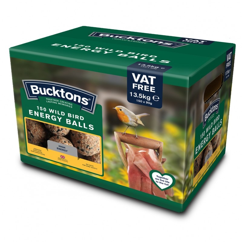 Bucktons Energy Balls feature a high energy formulation that has added black sunflowers to attract a wider range of birds.