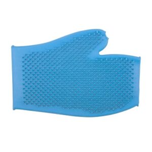 Ancol Rubber Grooming Glove Blue x3