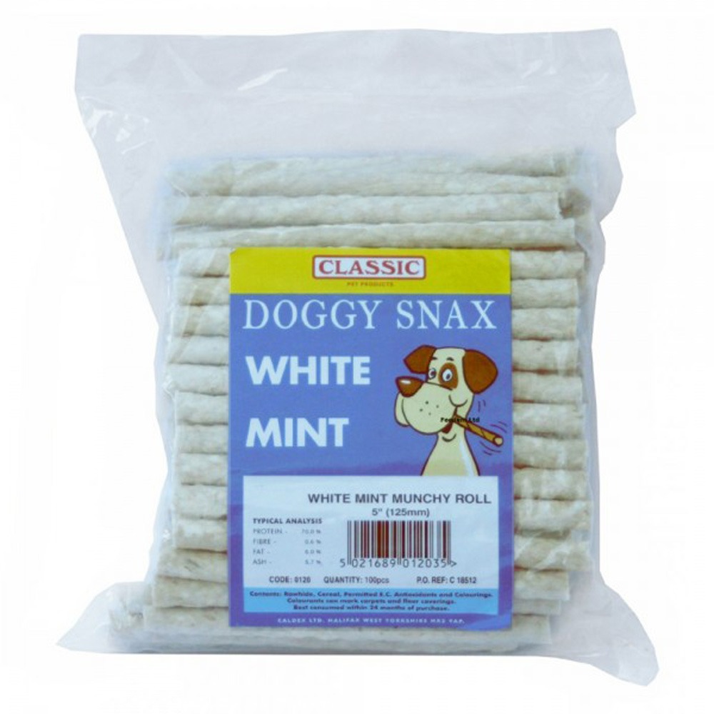 Classic Munchy Roll White Mint 100x5"