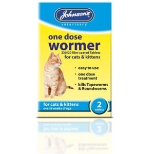 JVP 1 Dose Wormer Cat/Kitten 6x2 Tablets