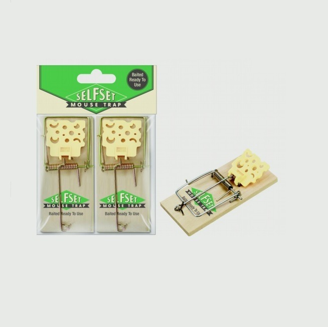 Self Set Wooden Mouse Trap Twinpack