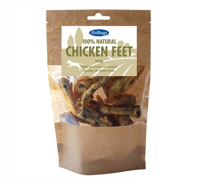 Hollings 100% Nat Chicken Feet 8x100g