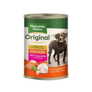 N/Menu Dog Tins Salmon & Chicken 12x400g