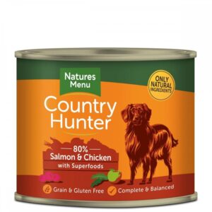 N/Menu Ctry Hunter Dog Tins Sal&C 6x600g