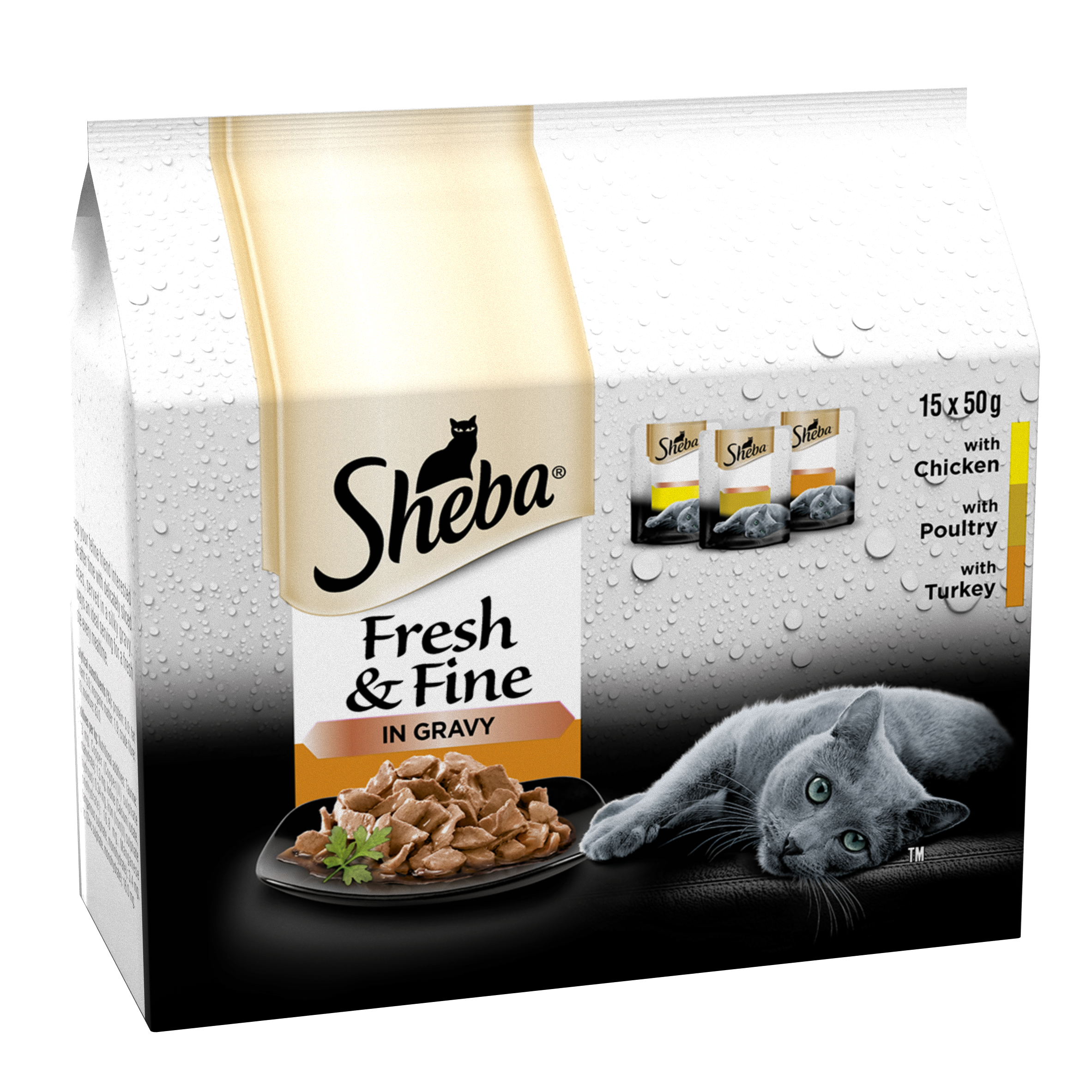 (Discontinued) Sheba Pch Fresh & Fine Plty CIG 3x15x50g
