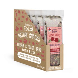 Burgess Excel Nature Snacks Forage & Feast Rose Bars 5 x 60g