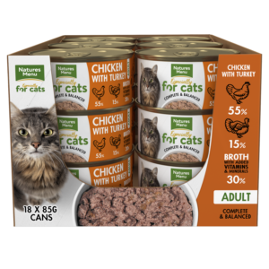 N/Menu Cat Chicken & Turkey Tins 18x85g