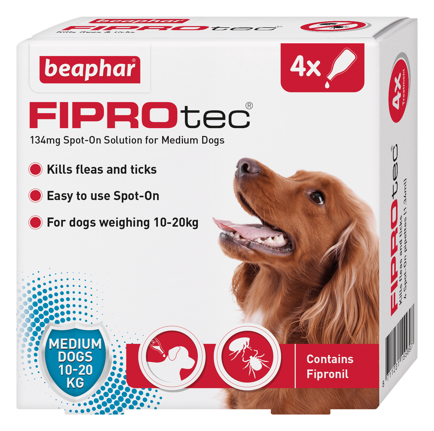Beaphar FIPROtec Med Dog 4 pipette x6