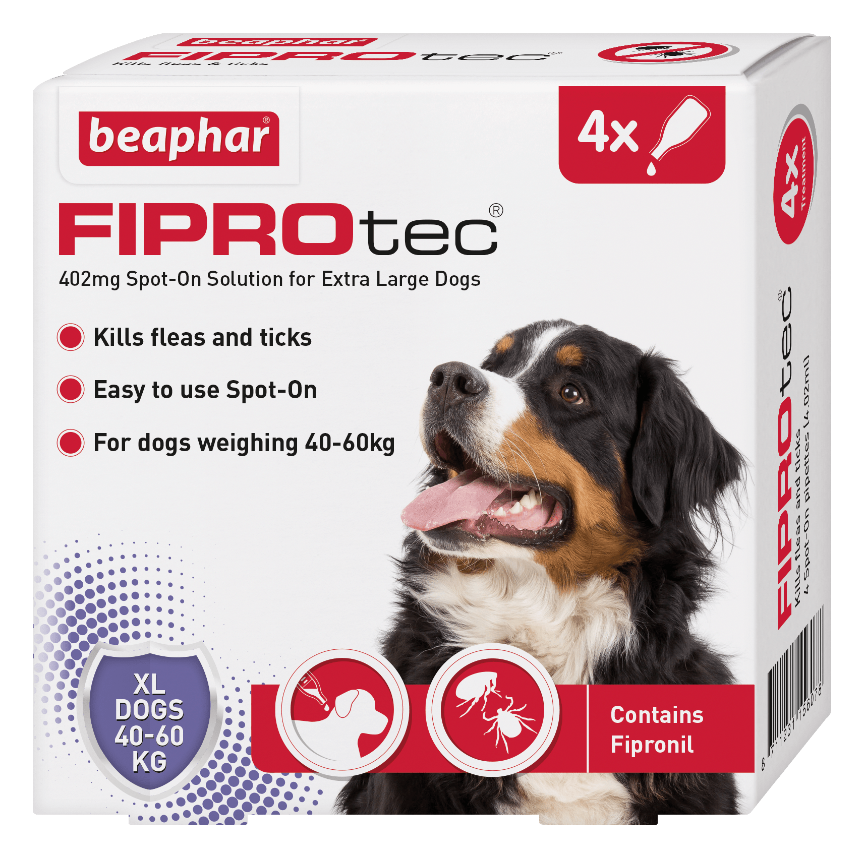 Beaphar FIPROtec XLarge Dog 4 pipette x6