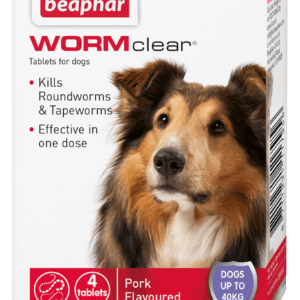 Beaphar WORMclear Dog to 40kg 4 tabs x6