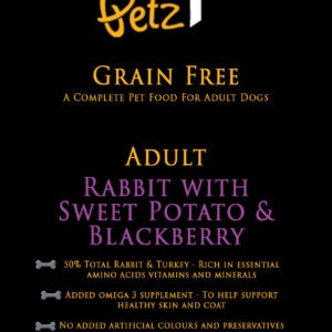 Grain Free Rabbit with Turkey, Sweet Potato & Blackberry