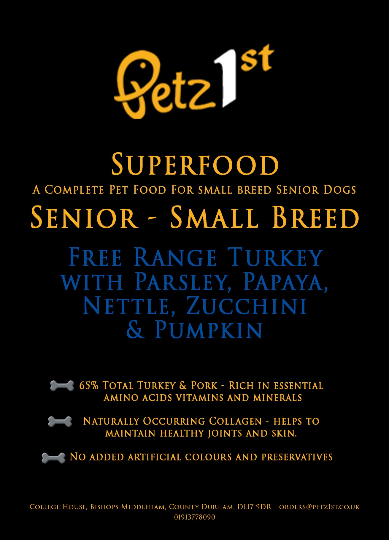 The Superfood 65 range includes a selection of recipes with the finest freshly prepared raw meat gently cooked to protect the valuable protein, plus a blend of nutritiously beneficial Superfoods.