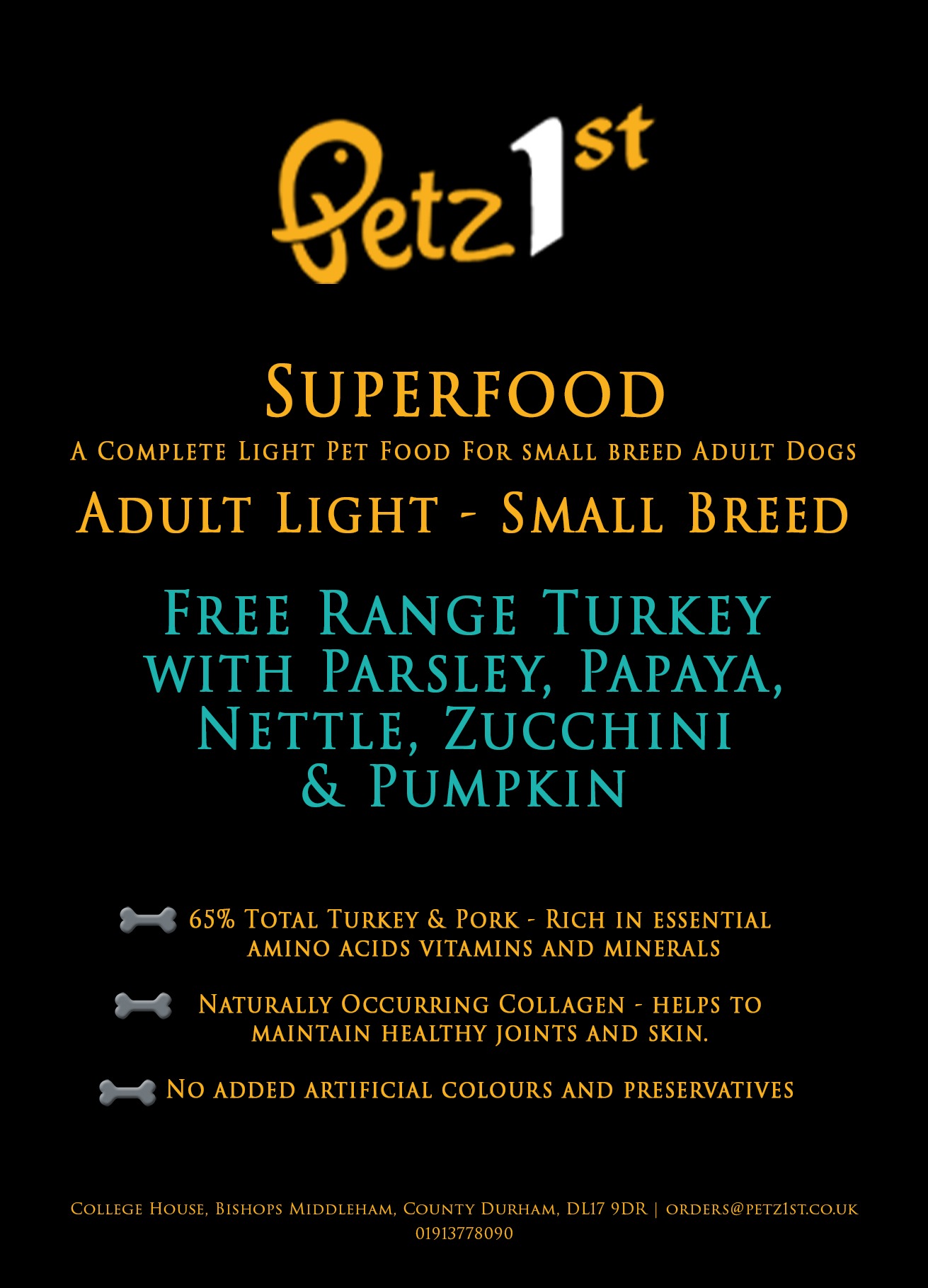 Superfood 65 Free Range Turkey Small Breed Light