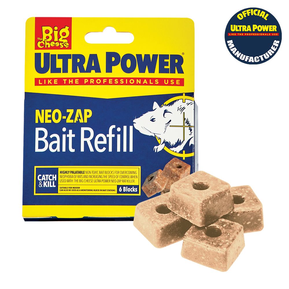 Big Cheese Ultra Power Neo-Zap Electronic Rat Killer Bait 6 x 20g
