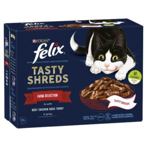 (Discontinued) Felix Pch Tasty Shred Frm Sel G 4x12x80g