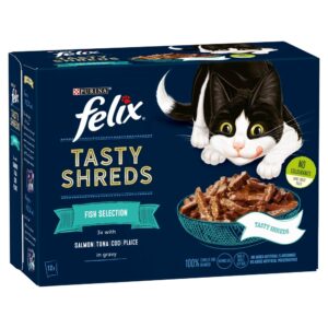 (Discontinued) Felix Pch Tasty Shred Fsh Sel G 4x12x80g