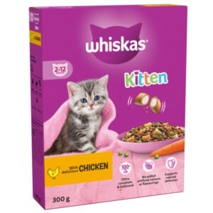 (Discontinued) Whiskas Dry 2-12 Mth Kitten Chick 6x300g