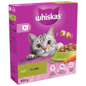 (Discontinued) Whiskas Dry 1+ Lamb 5x800g