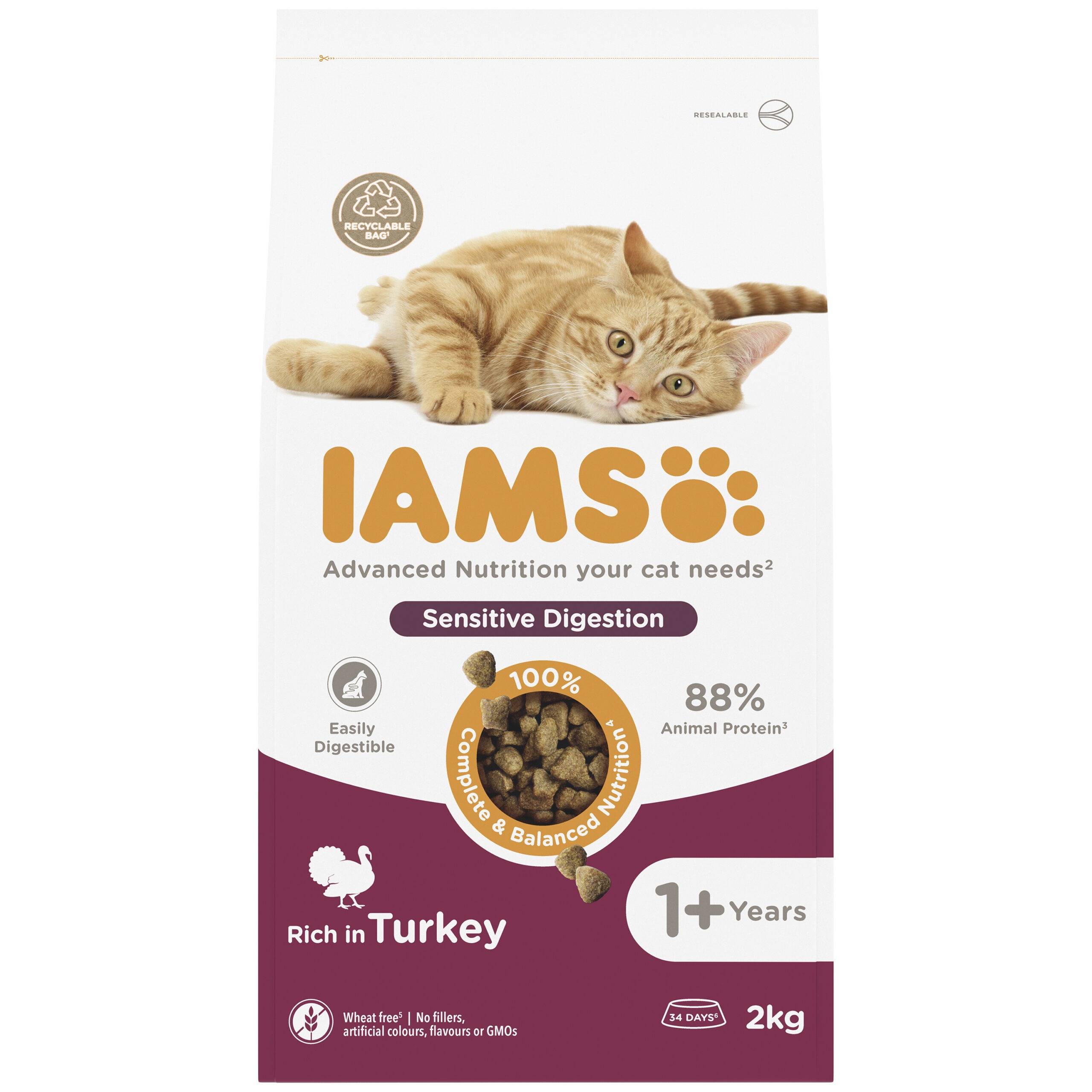 Iams Cat Adult Vitality Sen Digest 2x2kg