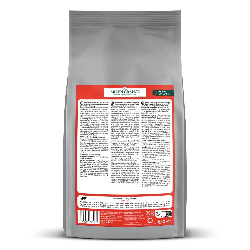 Arden Grange Senior Light Grain Free Chicken & Superfoods 2kg