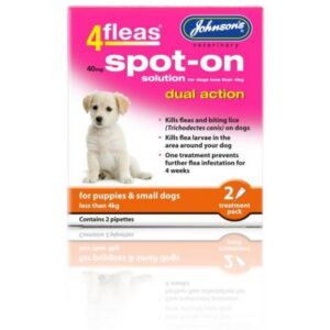 JVP 4Fleas Spot-On Puppies up to 4kg 2 x 6
