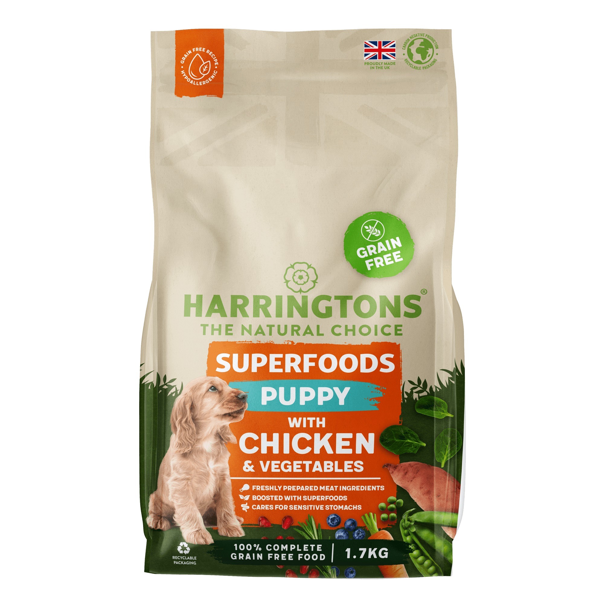 Harringtons Pup GF Superfood Ckn 4x1.7kg