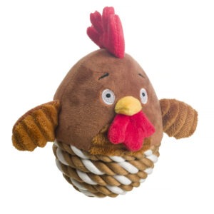 HOP Chicken Rope Ball Dog Toy
