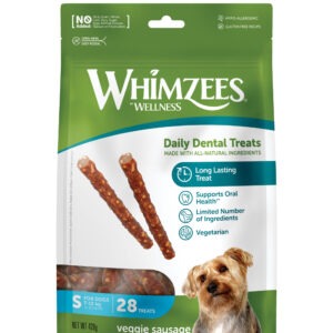 Whimzees Veggie Sausage Small 28pkx6