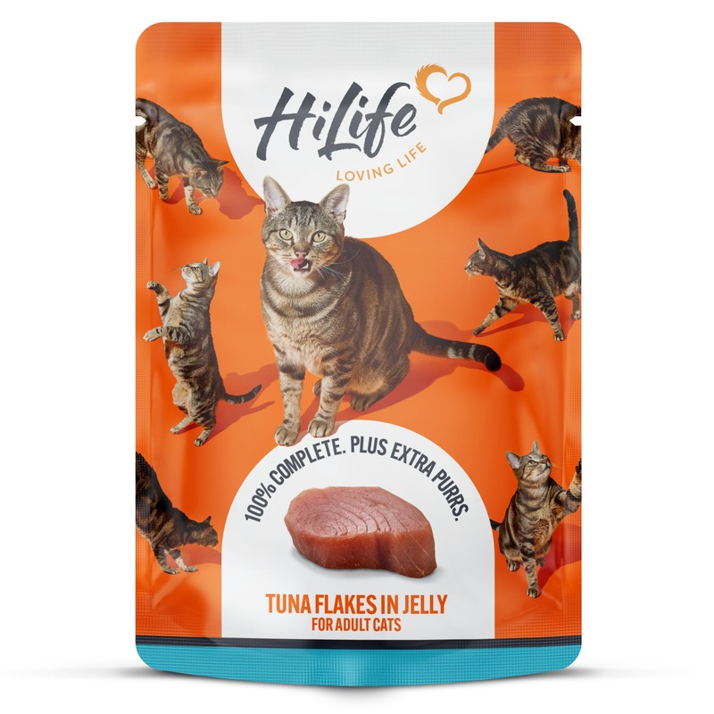 HiLife Cat Pch Tuna Flakes Jel 18x70g