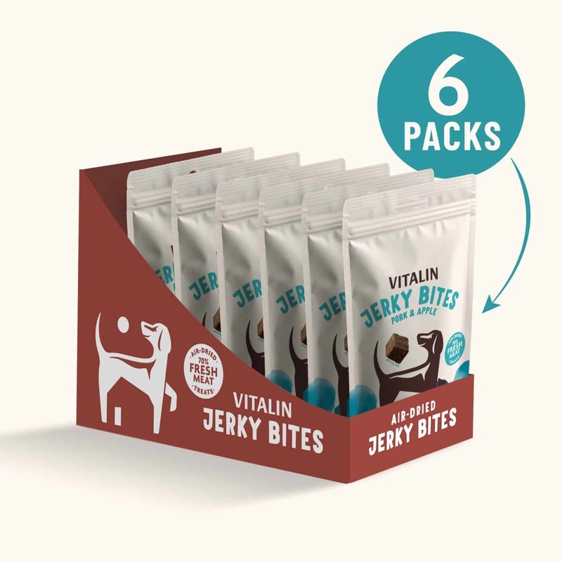 Vitalin Jerky Bites Pork Treats 6x70g